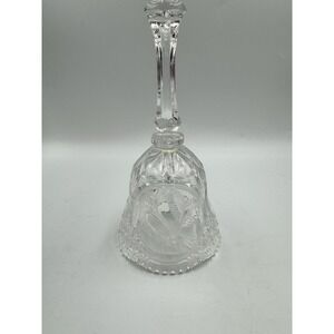 Hofbauer Byrdes Bell German Lead Crystal Frosted 8in "BIRD ON A LIMB" Vintage
